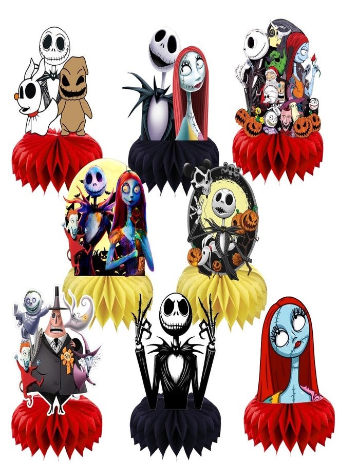fancigo 8Pcs Nightmare Table Centerpieces Birthday Party Supplies Double Side Table Decorations for Kids Party Decorations - Image 1